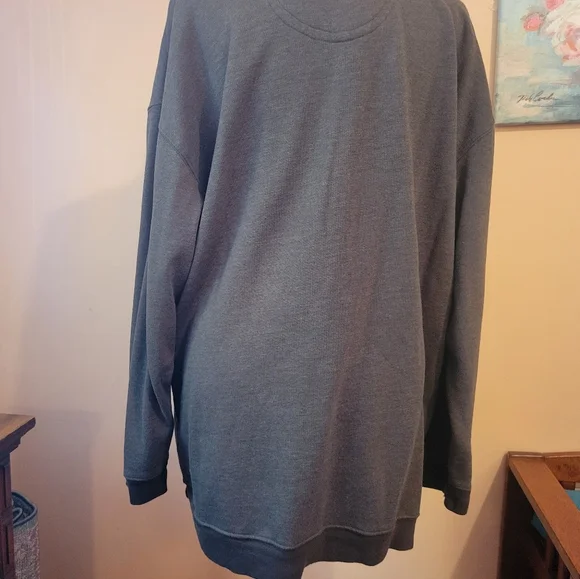 Natural Life Comfy Pocket Boho Sweatshirt - Gray Folk Flower, EUC, 3X - Picture 11 of 13